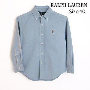 Ralph Lauren Boys Oxford Button-Down Shirt Size 10 Light Blue Boys Dress Shirt